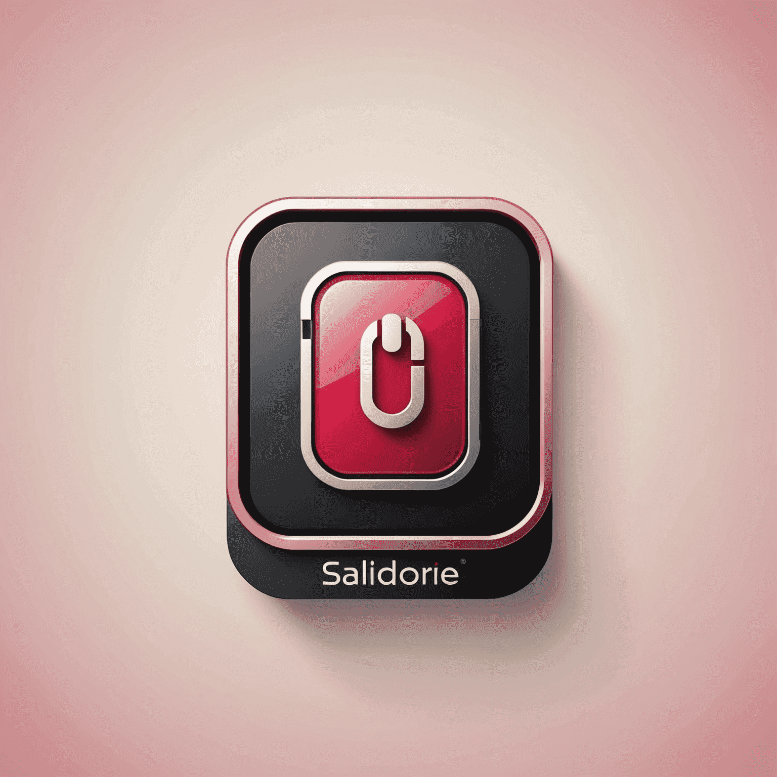 Salidore logo - A modern, sleek design incorporating a stylized mobile phone icon with red and pink elements